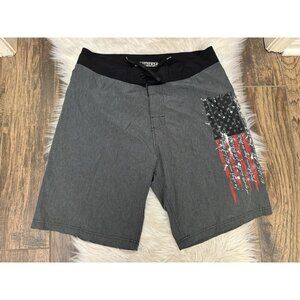 Howitzer Size 34 Gray Freedom Board Shorts Stretch Patriot‎ USA